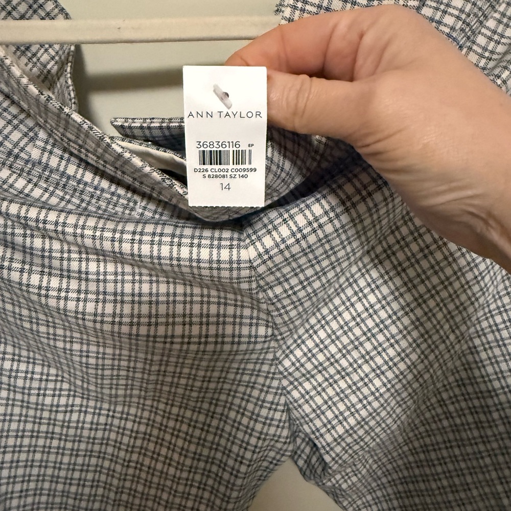 Women's Black and White Checkered Pants - Picture 6 of 6